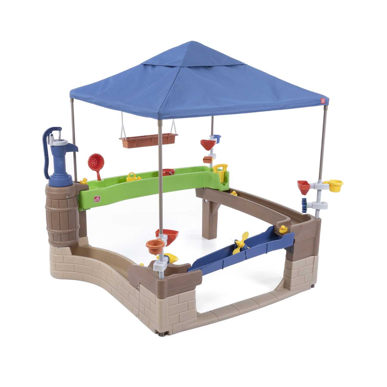 Step2 Wasserspiel Pump & Splash Shady Oasis, mit Pavillon Dach